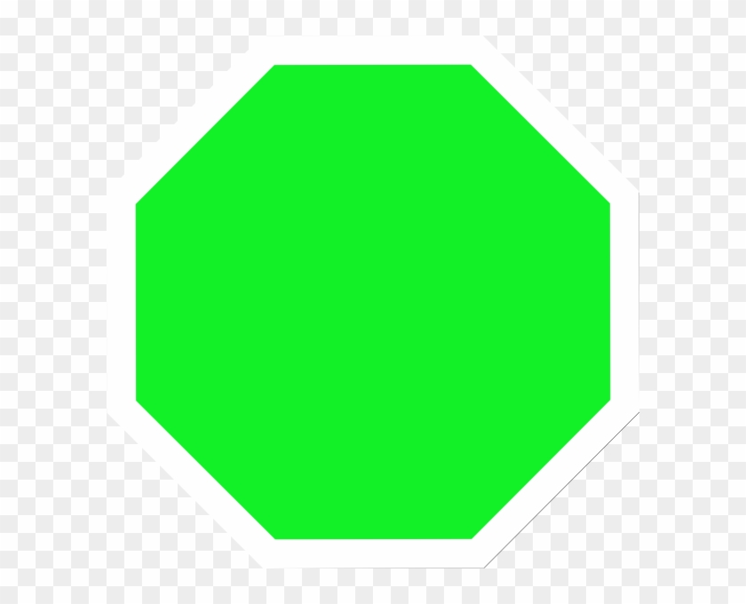 Bright Green Stop Sign Clip Art - Shape Of A Stop Sign - Png Download