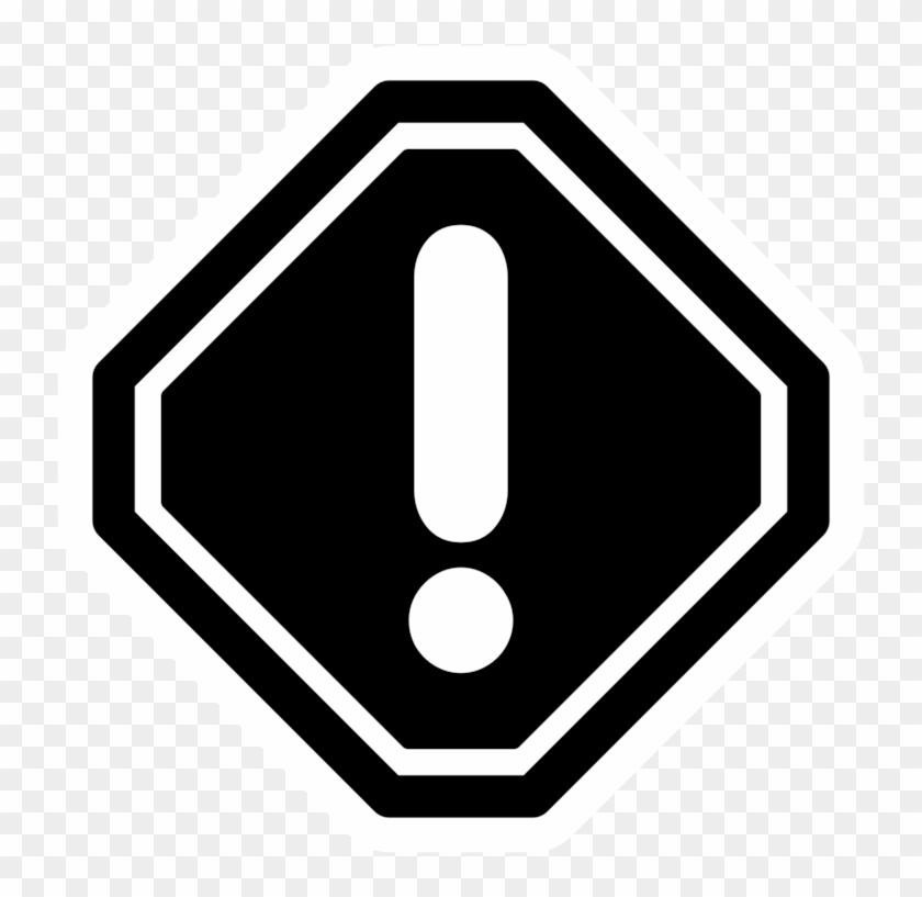 Black And White Stop Sign - Stop Sign Silhouette Clipart