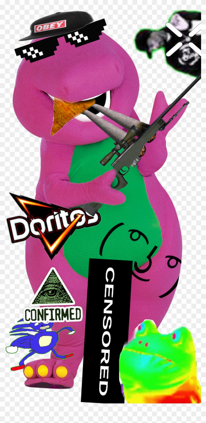 Report Abuse - Mlg Barney Clipart