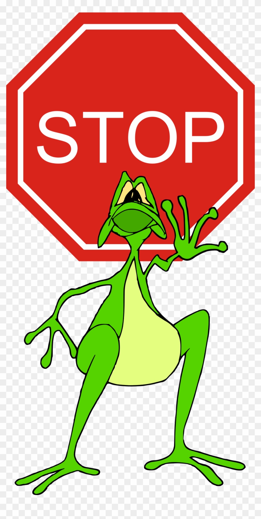 This Free Icons Png Design Of Stop Sign And Frog Clipart #584918
