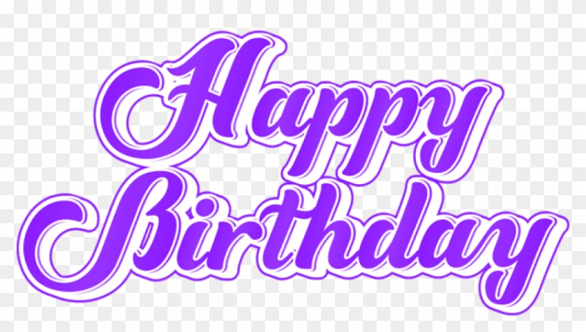 Free Png Download Purple Happy Birthday Png Images - Calligraphy Clipart #584920