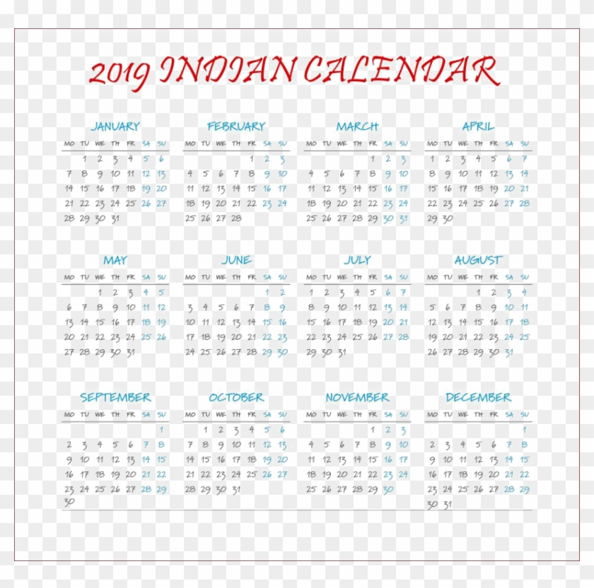 Free Png Download Calendar 2019 Free Png Images Background - Printable 2019 Year Calendars Clipart