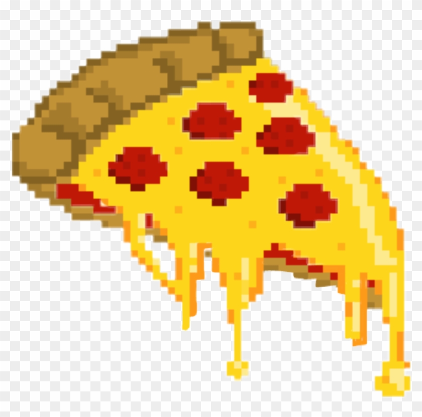 Pizza Pizza🍕 Love Pixels Tumblr Aesthetic Cheese Peper - Pizza Pixel Art Png Clipart
