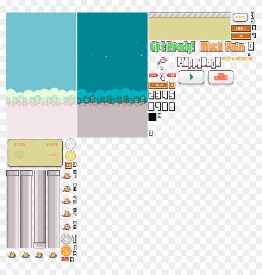 V3 - Much End - Flappy Bird Atlas Png Clipart #585869