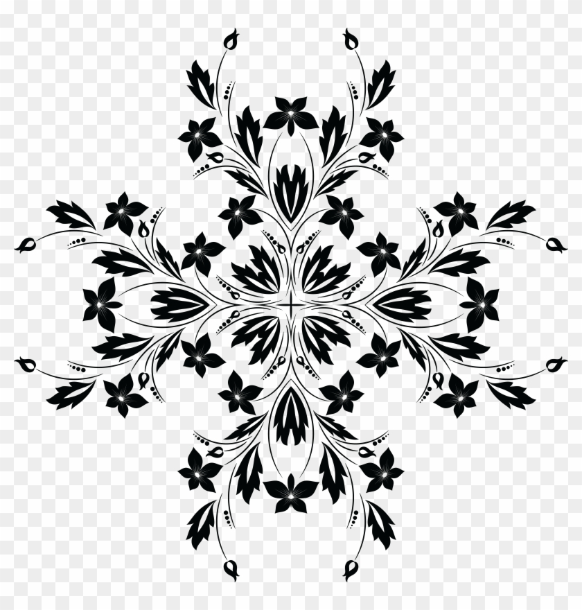 Clip Art Images - Flower Vines Png Black And White Transparent Png #586986