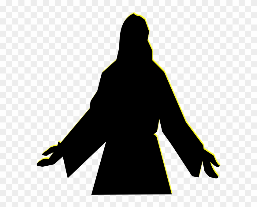 600 X 596 7 - Jesus With Open Arms Silhouette Clipart #587010