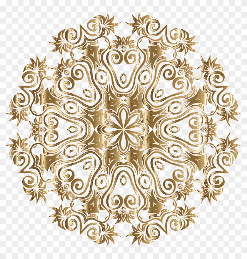 This Free Icons Png Design Of Gold Floral Flourish Clipart