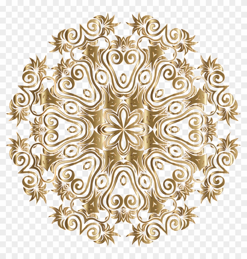 This Free Icons Png Design Of Gold Floral Flourish Clipart #587777