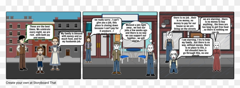The Great Depression By Rebecca And Jesus - Cartoon Clipart