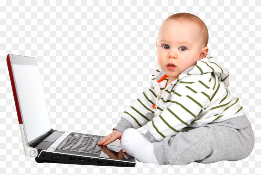 Baby Png - Baby With Computer Png Clipart #588286