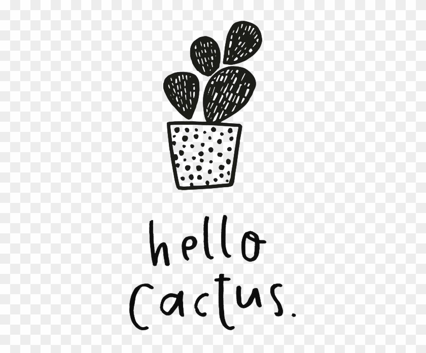 Cactus Png Transparent Image - Cute Black And White Prints Clipart #588508