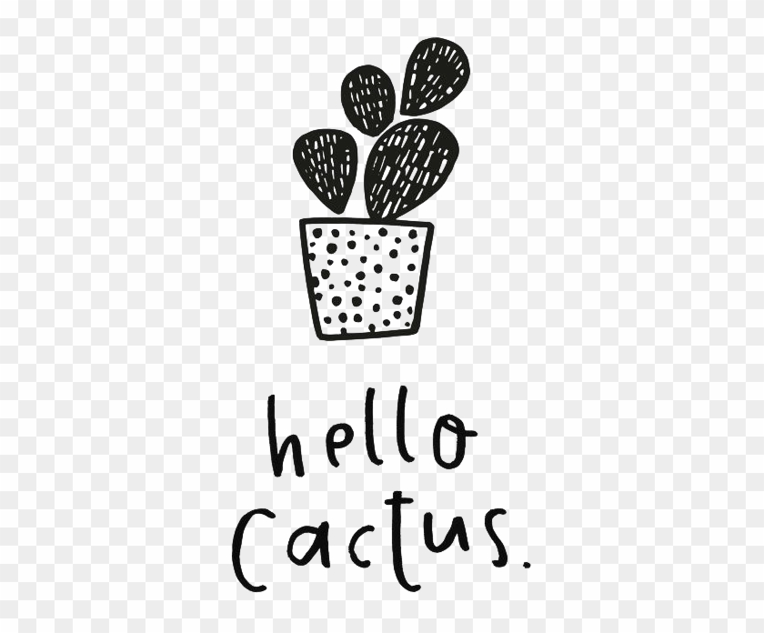 Cactus Png Transparent Image - Cute Black And White Prints Clipart