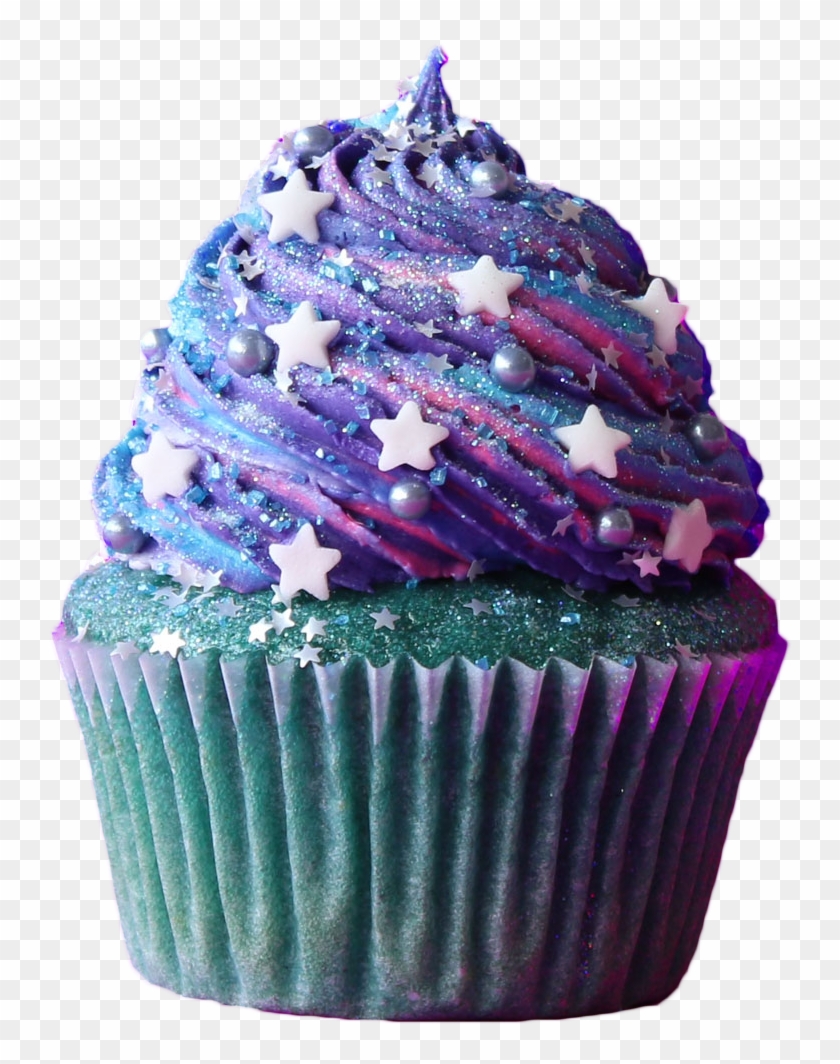 Clipart Cupcake Galaxy - Glitter Galaxy Cupcakes - Png Download