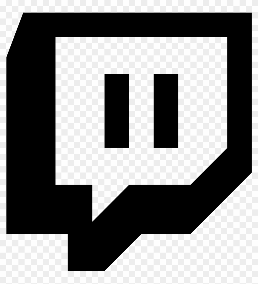 Black Twitch Logo Png Clipart #588631