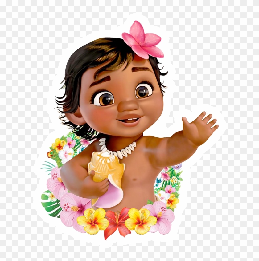 Moana Baby, Imagem Com Contorno Branco - Moana Bebe Moana Baby Png Clipart