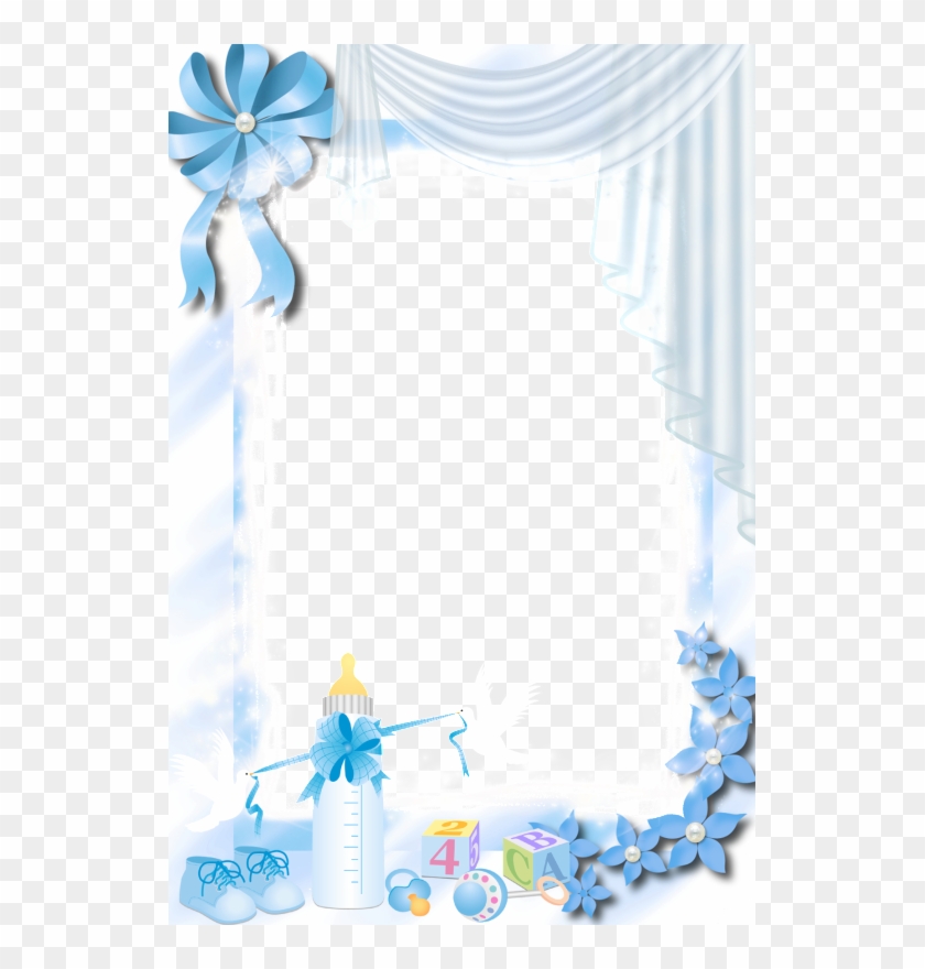 Transparent Blue Png Baby Frame - Png Baby Photo Frames Clipart #588912