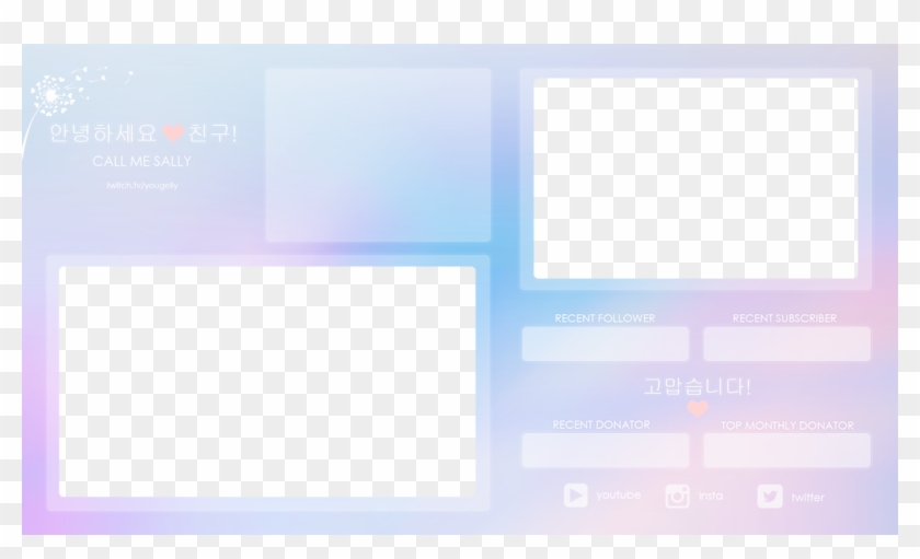 Transparent Purple Twitch Overlay Clipart