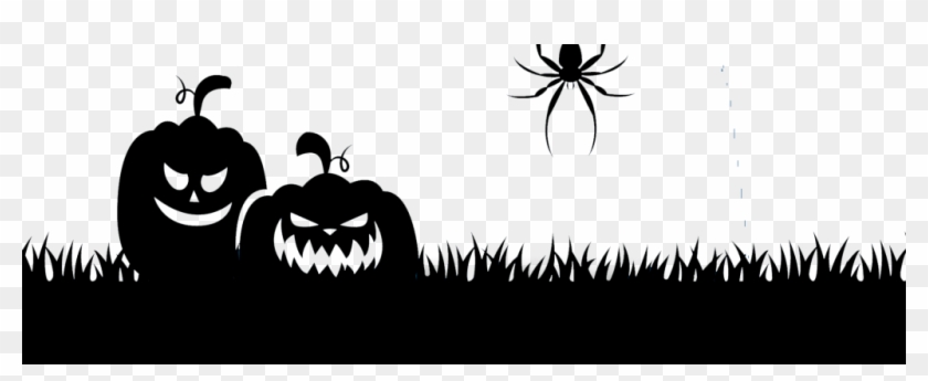 Halloween Silhouette Art Free Download - Halloween Silhouette Border Png Clipart
