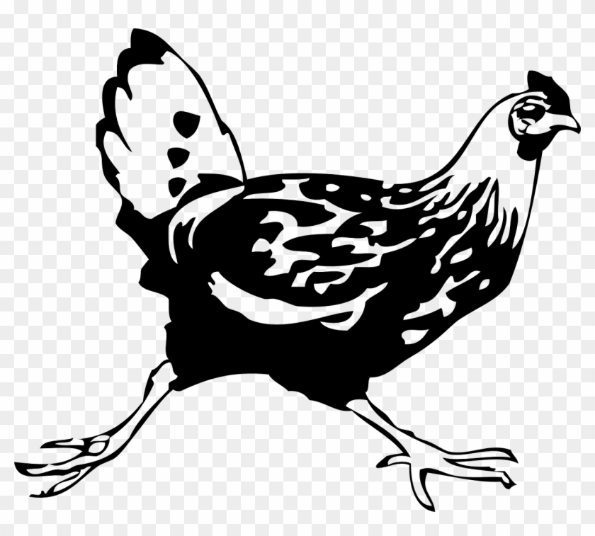 Running Chicken Svg Clip Arts 600 X 513 Px - Png Download #589561