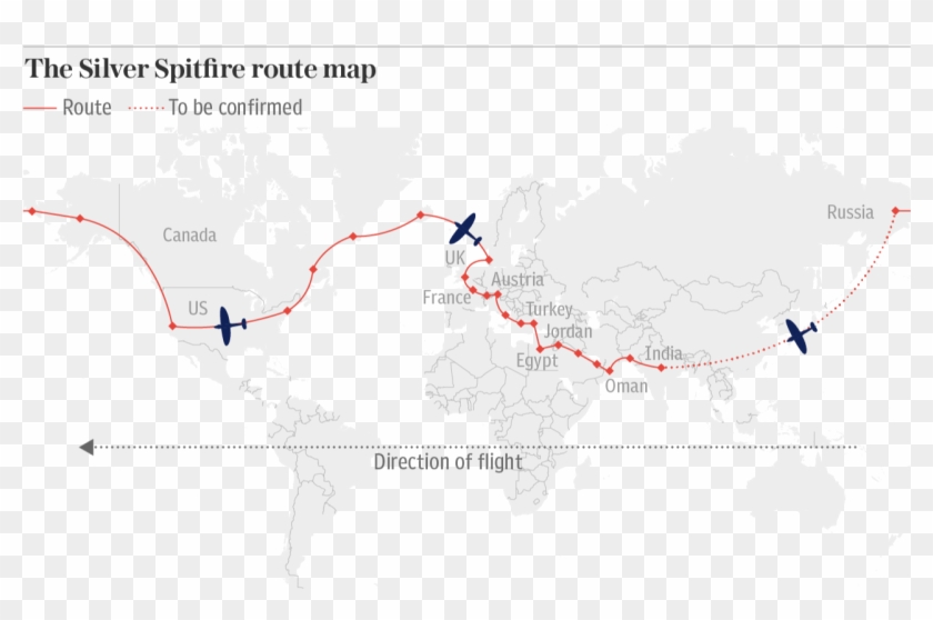 Spitfire - World Map Photo Clear Clipart #5800110