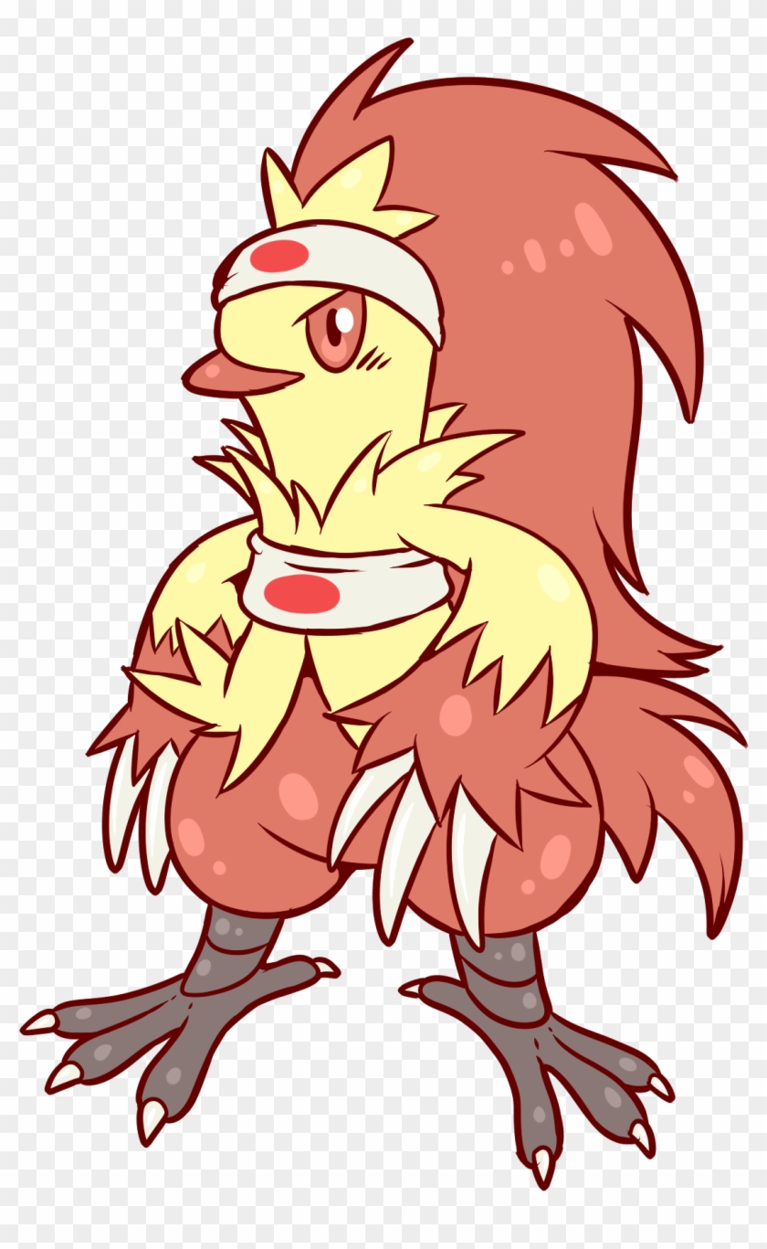 Samurai Combusken - Cartoon Clipart