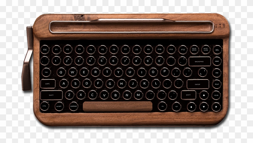 Teclado Bluetooth Inspirado Nas Antigas Máquinas De - Penna Typewriter Style Retro Bluetooth Keyboard Clipart #5801321