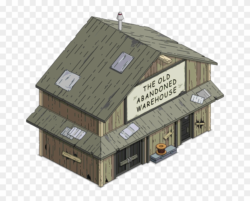 Tapped Out Old Abandoned Warehouse - Abandoned Warehouse Cartoon Clipart #5801632