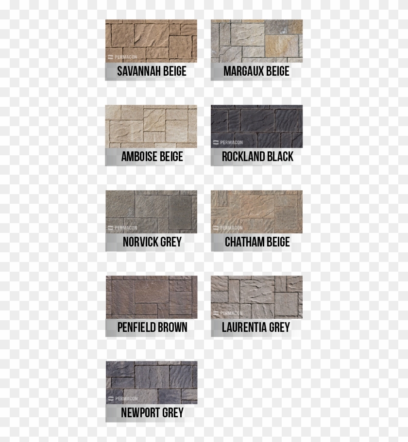Trafalgar Pavers - Permacon Trafalgar Paver Colours Clipart