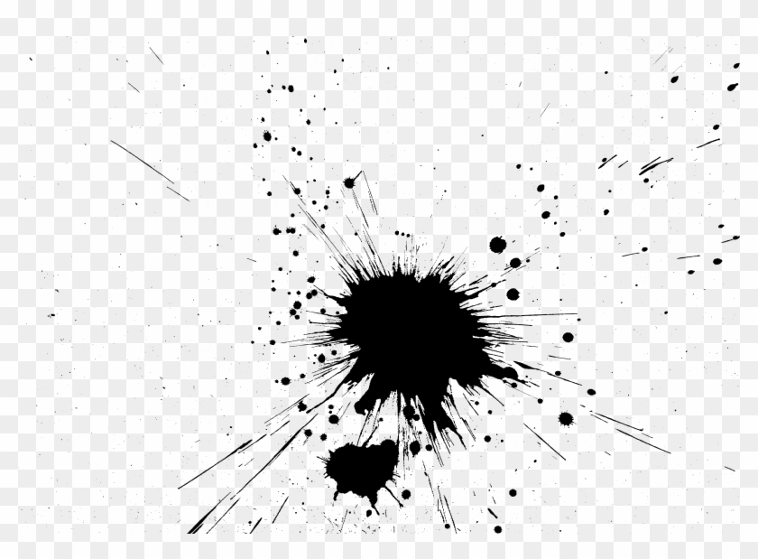 30 Paint Splatter Png Transparent Vol - Monochrome Clipart #5802412