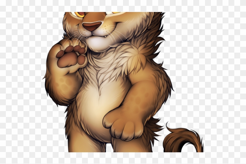 Drawn Snow Leopard Dragon Wing - Lion Clipart