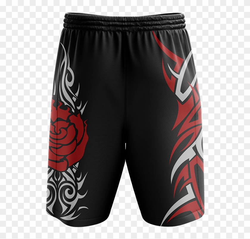 Rwby Ruby Rose Symbol Beach Short Fullprinted Beach - Board Short Clipart