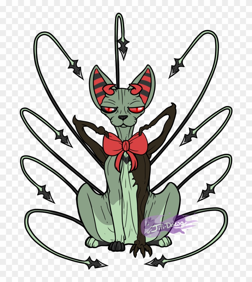 Fashionista Of Nine Tails - Cartoon Clipart