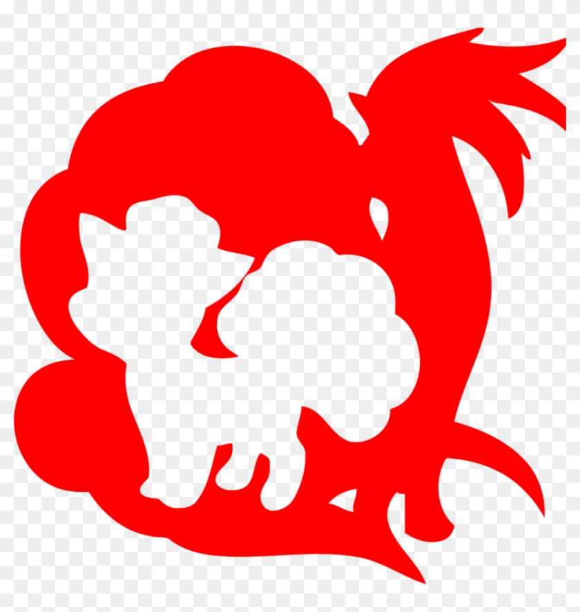 Ninetails With Vulpix Cutout - Ninetails Decal Clipart