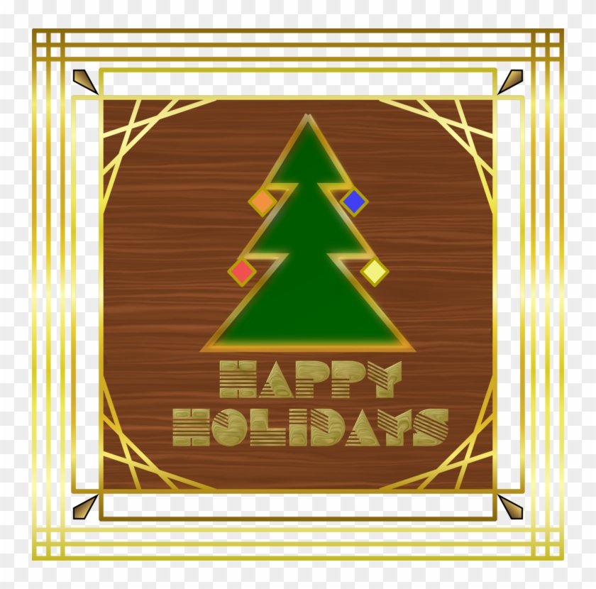 Art Deco Playing Card Holiday Computer Icons - Christmas Tree Clipart #5803405