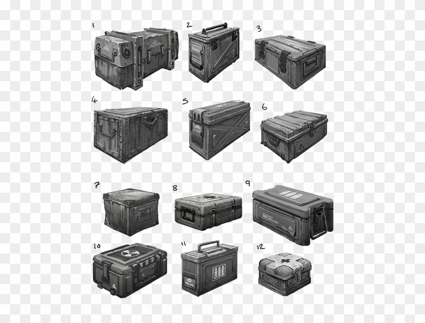 Edited - Sci Fi Crates Concept Art Clipart