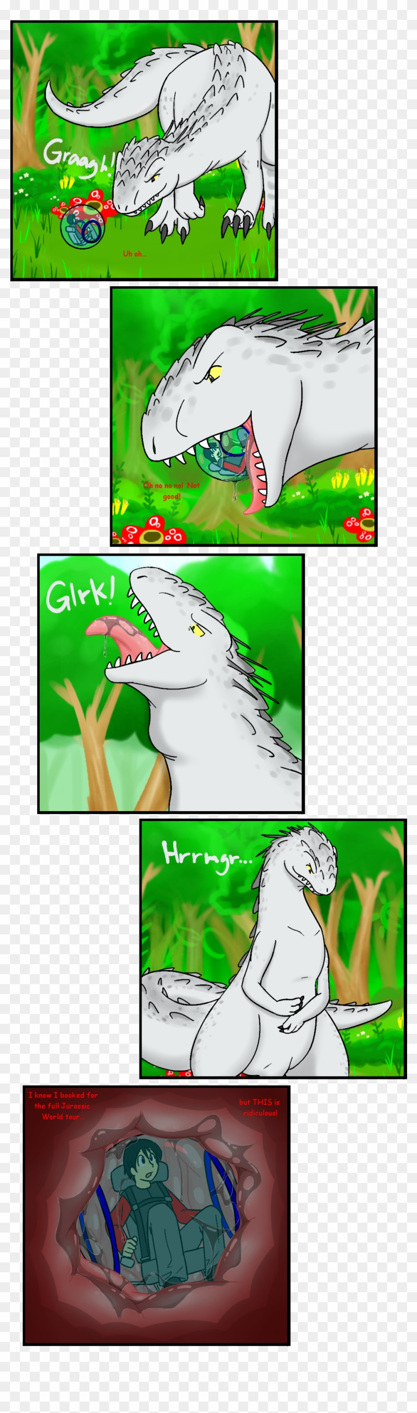 Little Ronak Commission - Indominus Rex T Rex Vore Clipart