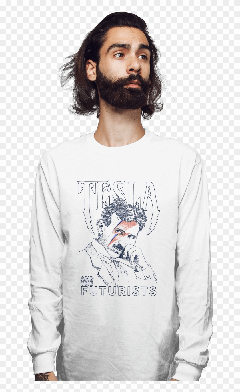 Nikola Tesla - Long-sleeved T-shirt Clipart #5805128