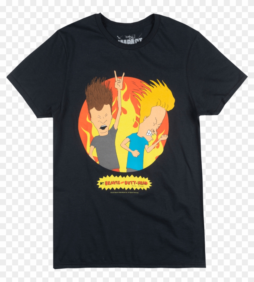 Beavis & Butthead Headbanging T-shirt Mens 90s Cartoon - Cartoon Clipart