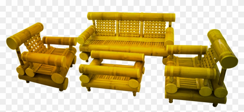Keko Bamboo Set Of 2 Single Seat And 1 Triple Seat - Sofa Bed Clipart