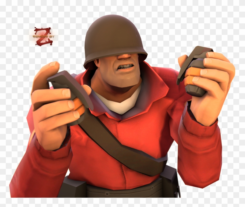 Soldier Red Tf2 - Soldier Vs Soldier 76 Clipart #5806503