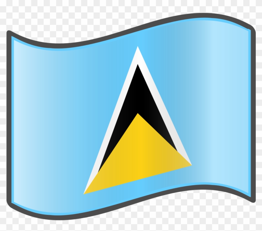 Nuvola Saint Lucian Flag - Triangle Clipart