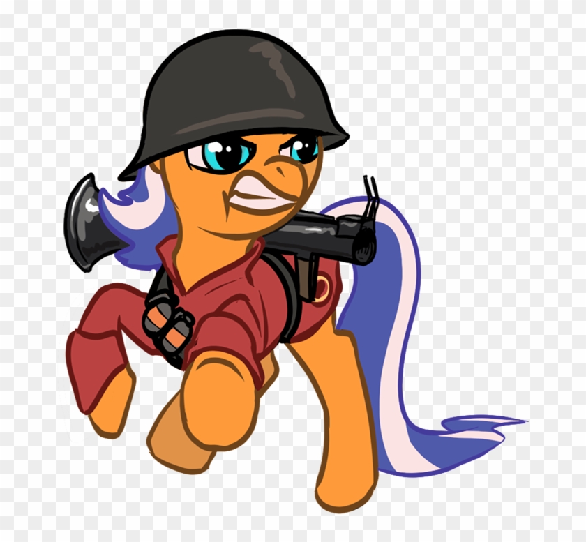 Desert-sage, Ponified, Safe, Soldier, Solo, Team Fortress - Cartoon Clipart