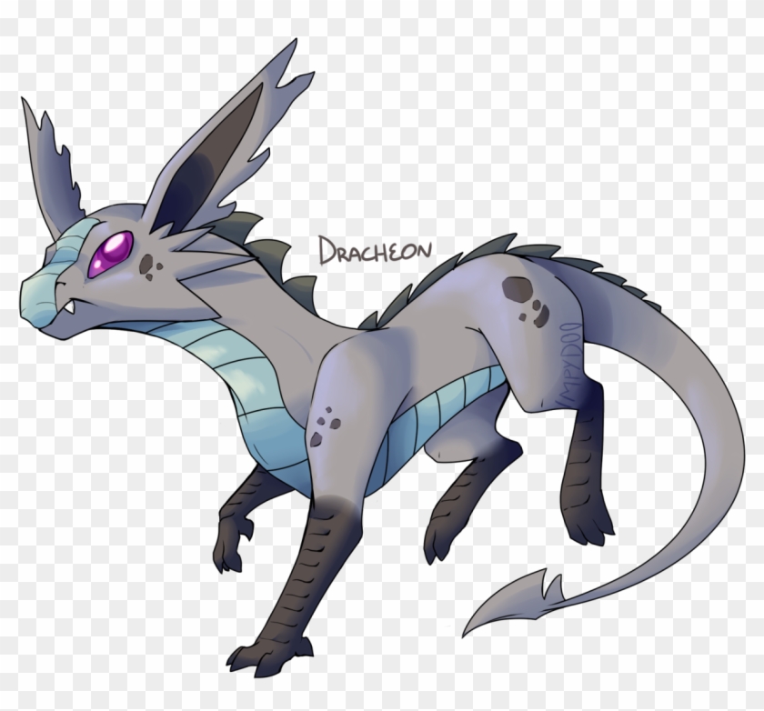 Dragon Evolves From Eevee While Holding A Dragon Scale - Pokemon As Dragons Eeveelutions Clipart #5807660