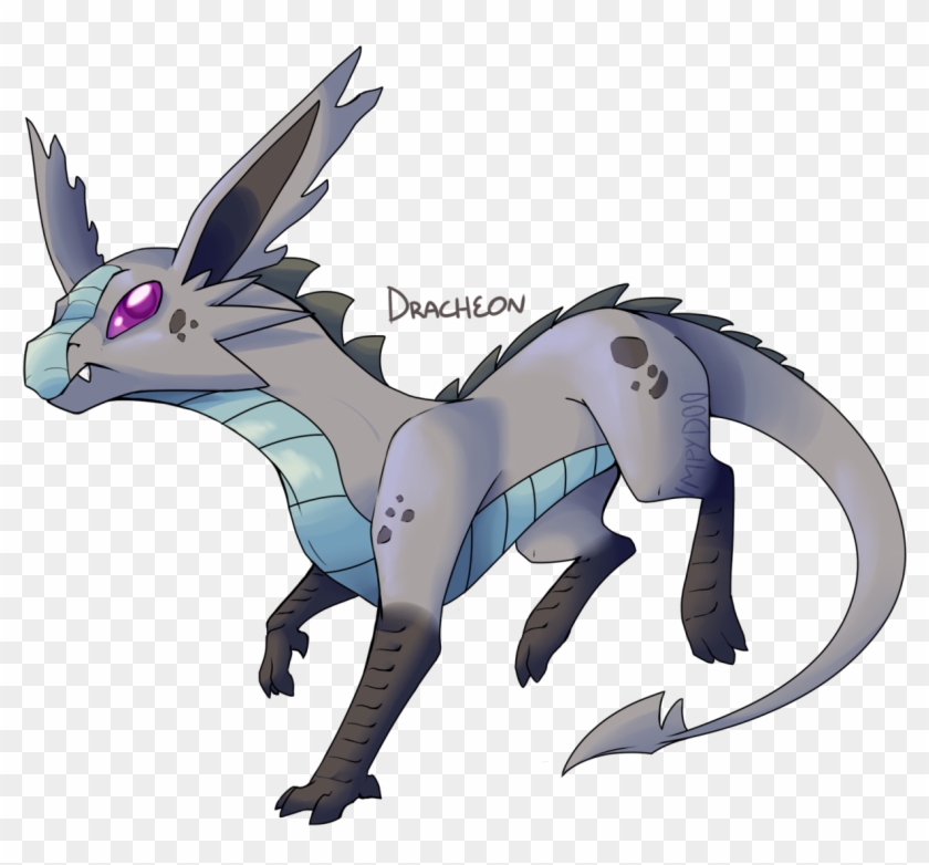 Dragon Evolves From Eevee While Holding A Dragon Scale - Pokemon As Dragons Eeveelutions Clipart