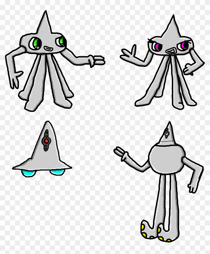 Pointy Head Characters Altair And Deneb - Cartoon Clipart