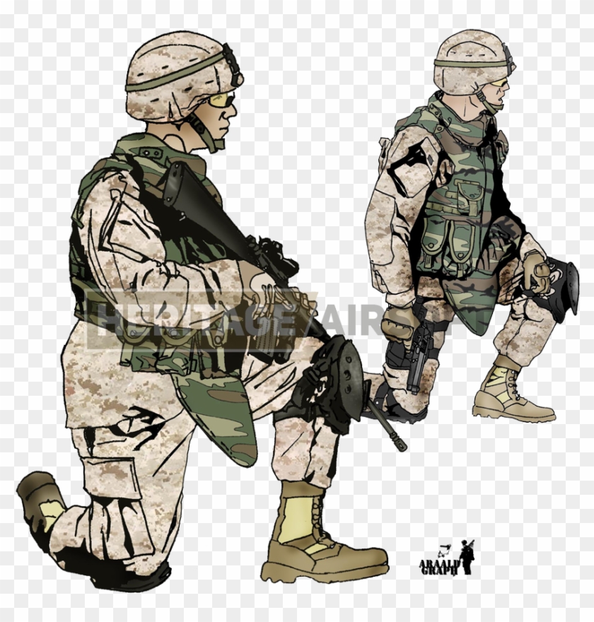 Marines In The Gulf - Us Marine Loadout Clipart