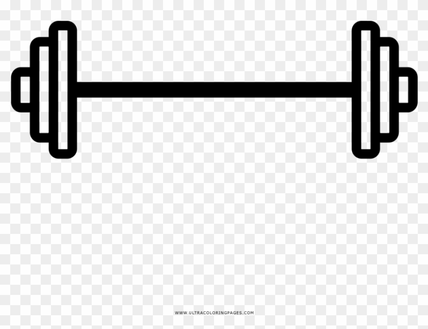 Barra Con Pesas Página Para Colorear - Transparent Background Dumbbell Icon Clipart #5809058