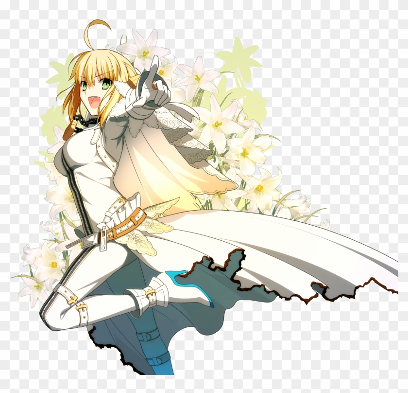 Saber Transparent Ccc - Fate Extra Saber Bride Clipart