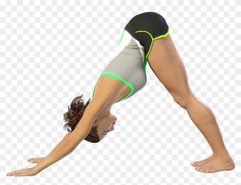 Downward Dog Yoga Pose - Stretching Clipart