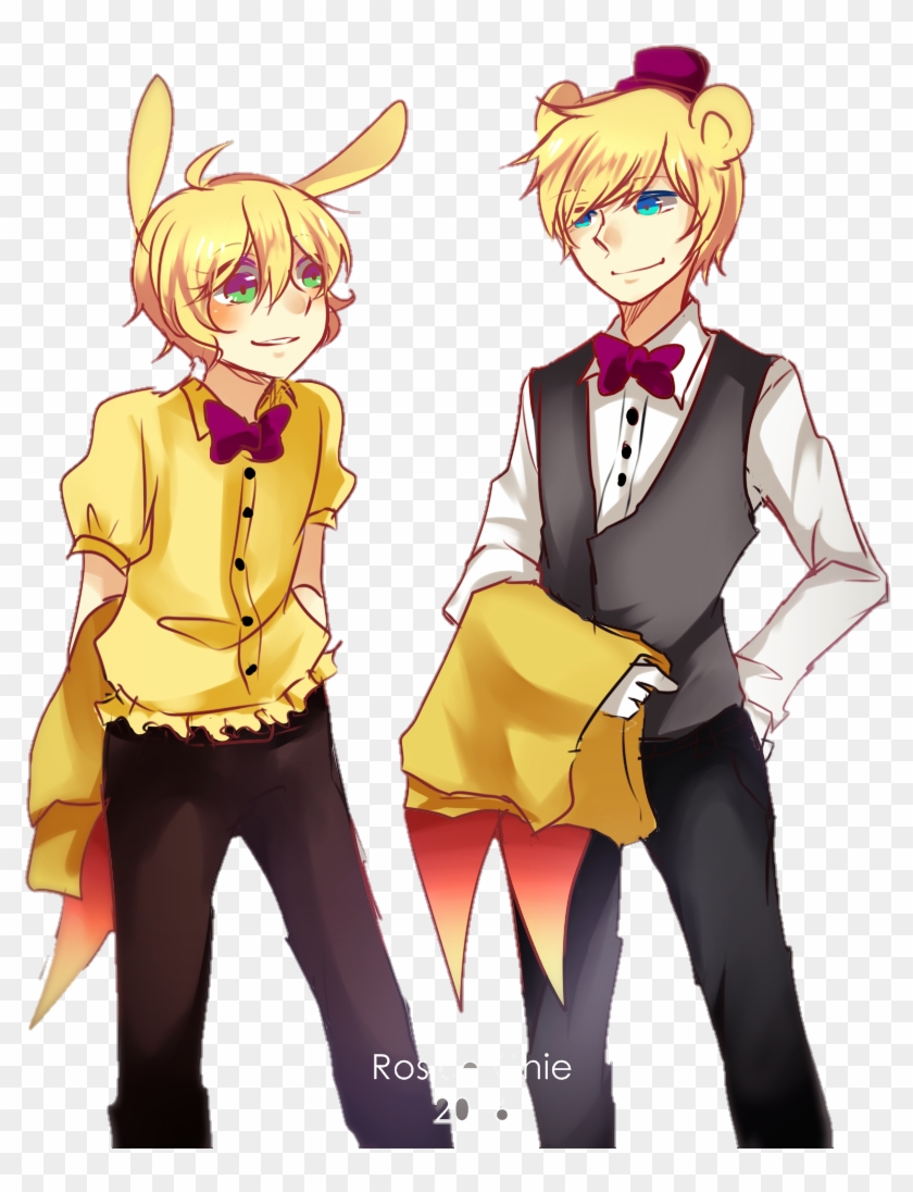Fredbear Sticker - Fnaf Spring Bonnie X Golden Human Clipart